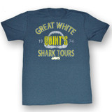 Jaws Shark Tour Pacific Blue Heather Adult T-Shirt