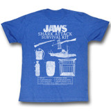 Jaws Survival Kit Royal Heather Adult T-Shirt