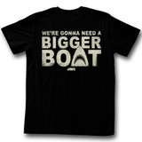 Jaws Bigger Boat Black Adult T-Shirt