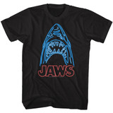 Jaws Neon Black Adult T-Shirt