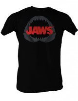 Jaws Shark Jaw Black Adult T-Shirt