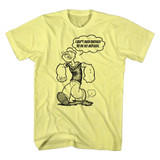 Popeye Man Enough Yellow Heather Adult T-Shirt