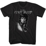 Rambo Feels Like The First Time Black Adult T-Shirt
