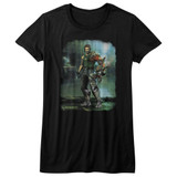 Bionic Commando Damaged Road Black Junior Women's T-Shirt