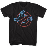 The Real Ghostbusters Neon Ghost Black T-Shirt