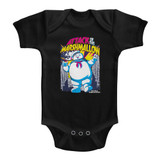 The Real Ghostbusters Marshmallow Attacks Black Infant Baby Onesie