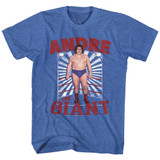 Andre The Giant Andre Ring Royal Heather Adult T-Shirt