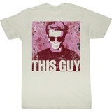 James Dean Flowery Dean Natural Adult T-Shirt