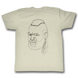 Mr. T One Line Mr. T Natural Adult T-Shirt