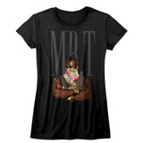 Mr. T Flower T Black Junior Women's T-Shirt