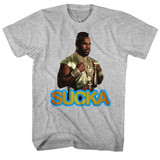 Mr. T Sucka Gray Heather Adult T-Shirt