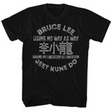 Bruce Lee Symbols Black Adult T-Shirt