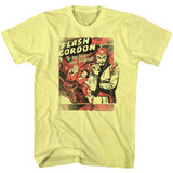 Flash Gordon To The Stars Yellow Heather Adult T-Shirt