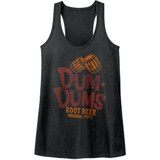 Dum Dums Root Beer Dark Gray Heather Junior Women's Racerback Tank Top