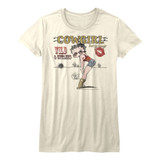 Betty Boop Ghetto Cowgirl White Junior Women's T-Shirt