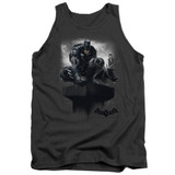 Batman Arkham Knight Perched Charcoal Adult Tank Top T-Shirt