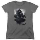 Batman Arkham Knight Perched Charcoal Women's T-Shirt