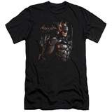 Batman Arkham Knight Dark Knight Premium Canvas Black Adult Slim Fit T-Shirt