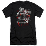 Batman Arkham Knight Dice Premium Canvas Black Adult Slim Fit T-Shirt