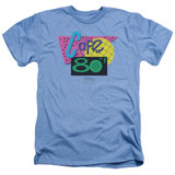 Back To The Future II Cafe 80's Adult Heather Light Blue T-Shirt