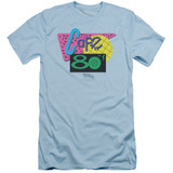 Back To The Future II Cafe 80's Adult 30/1 T-Shirt Light Blue