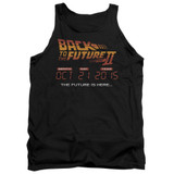 Back To The Future II Future Is Here Adult Tank Top Black