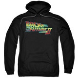 Back To The Future II Logo Adult Pullover Hoodie Black