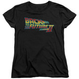 Back To The Future II Logo Women's T-Shirt Black