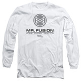 Back To The Future II Mr. Fusion Logo Long Sleeve Adult 18/1 T-Shirt White