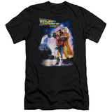 Back To The Future II Poster Premuim Canvas Adult Slim Fit 30/1 T-Shirt