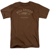Back To The Future III Hill Valley 1885 Adult 18/1 T-Shirt Coffee