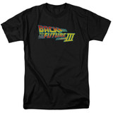 Back To The Future III Logo Adult 18/1 T-Shirt Black