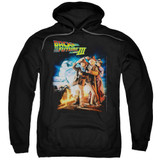 Back To The Future III Poster Adult Pullover Hoodie Black