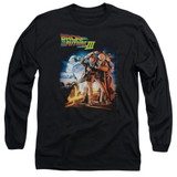Back To The Future III Poster Long Sleeve Adult 18/1 T-Shirt Black