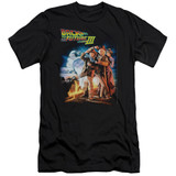 Back To The Future III Poster Adult 30/1 T-Shirt Black