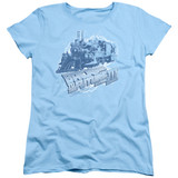 Back To The Future III Time Train Women's T-Shirt Light Blue T-Shirt