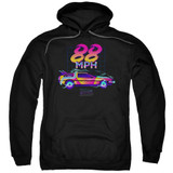 Back To The Future 88 MPH Adult Pullover Hoodie Black