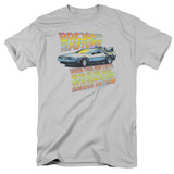 Back To The Future 88 MPH Adult 18/1 T-Shirt Silver