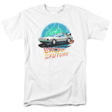 Back To The Future Airbrush Adult 18/1 T-Shirt White