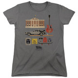 Back To The Future Items Women's T-Shirt Charcoal
