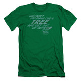 Back To The Future Make Like A Tree Adult 30/1 T-Shirt Kelly Green