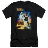 Back To The Future Poster Adult 30/1 T-Shirt Black