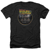 Back To The Future Back Adult T-Shirt Heather Black