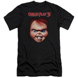 Child's Play 3 Chucky Premium Canvas Adult Slim Fit T-Shirt Black