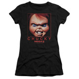 Child's Play 3 Chucky Squared Junior Women's Sheer T-Shirt Black