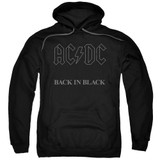 AC/DC Back In Black Adult Pullover Hoodie Sweatshirt Black