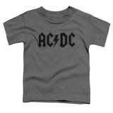 AC/DC Worn Logo Toddler T-Shirt Charcoal