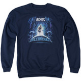 AC/DC Ballbreaker Adult Crewneck Sweatshirt Navy