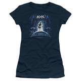AC/DC Ballbreaker Junior Women's Sheer T-Shirt Navy