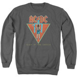 AC/DC Flick Of The Switch Adult Crewneck Sweatshirt Charcoal